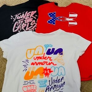 3 UA Girls T- shirts